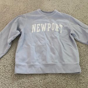 Brandy Melville blue newport crew neck!!